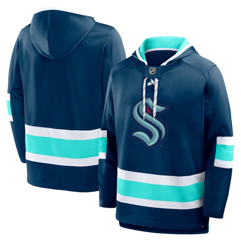 Seattle Kraken Fanatics Prime Time Fleece Hoodie - Deep Sea Blue - NHL