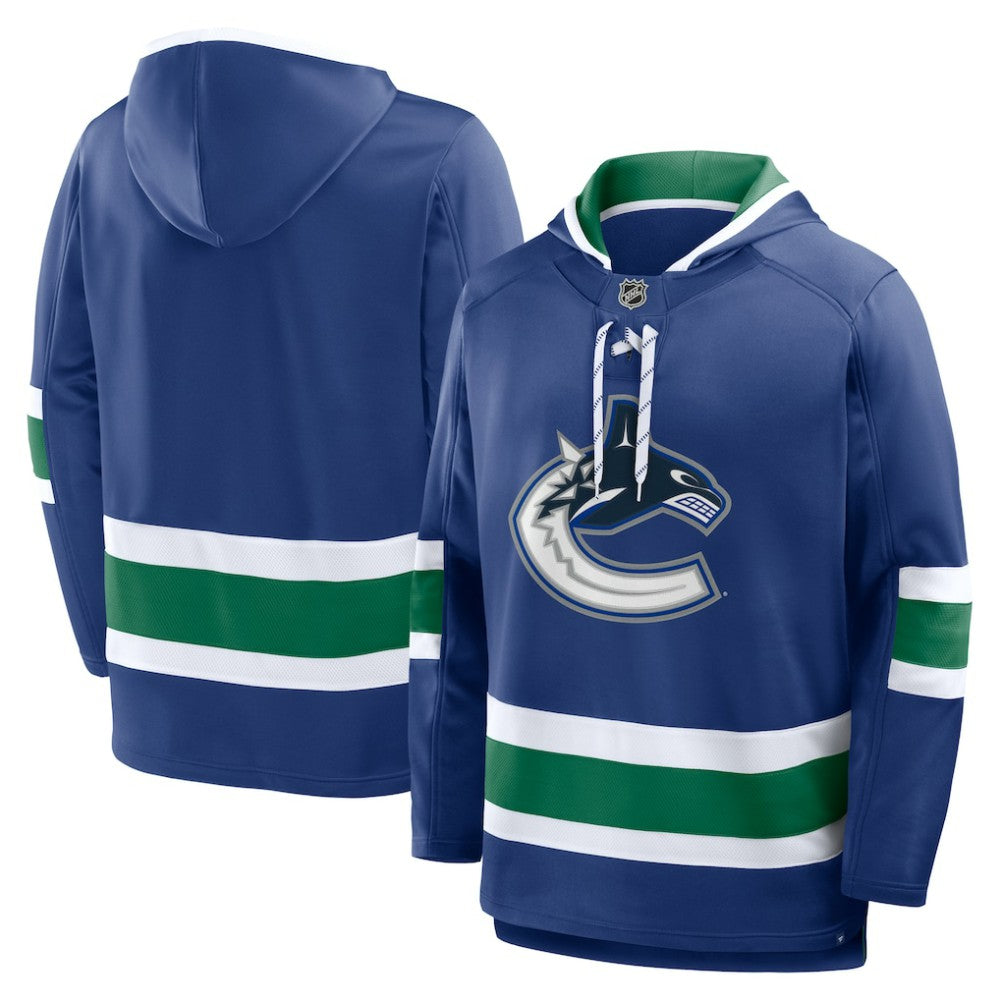 Vancouver Canucks Fanatics Prime Time Fleece Hoodie - Blue - NHL