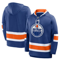 Edmonton Oilers Fanatics Prime Time Fleece Hoodie - Royal - NHL