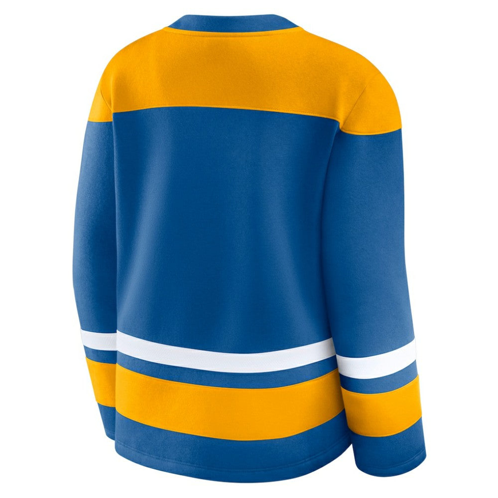 St. Louis Blues Fanatics Women's Icing Long Sleeve Lace Up Sweatshirt - Blue - NHL