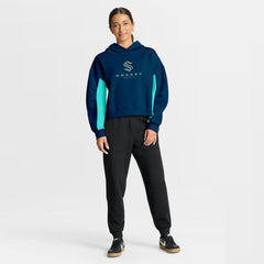 Seattle Kraken Fanatics Women's Back Check Boxy Hoodie - Navy - NHL