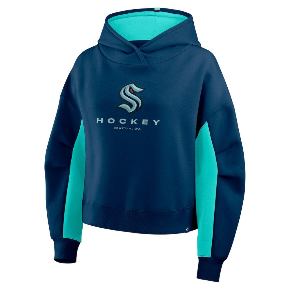 Seattle Kraken Fanatics Women's Back Check Boxy Hoodie - Navy - NHL