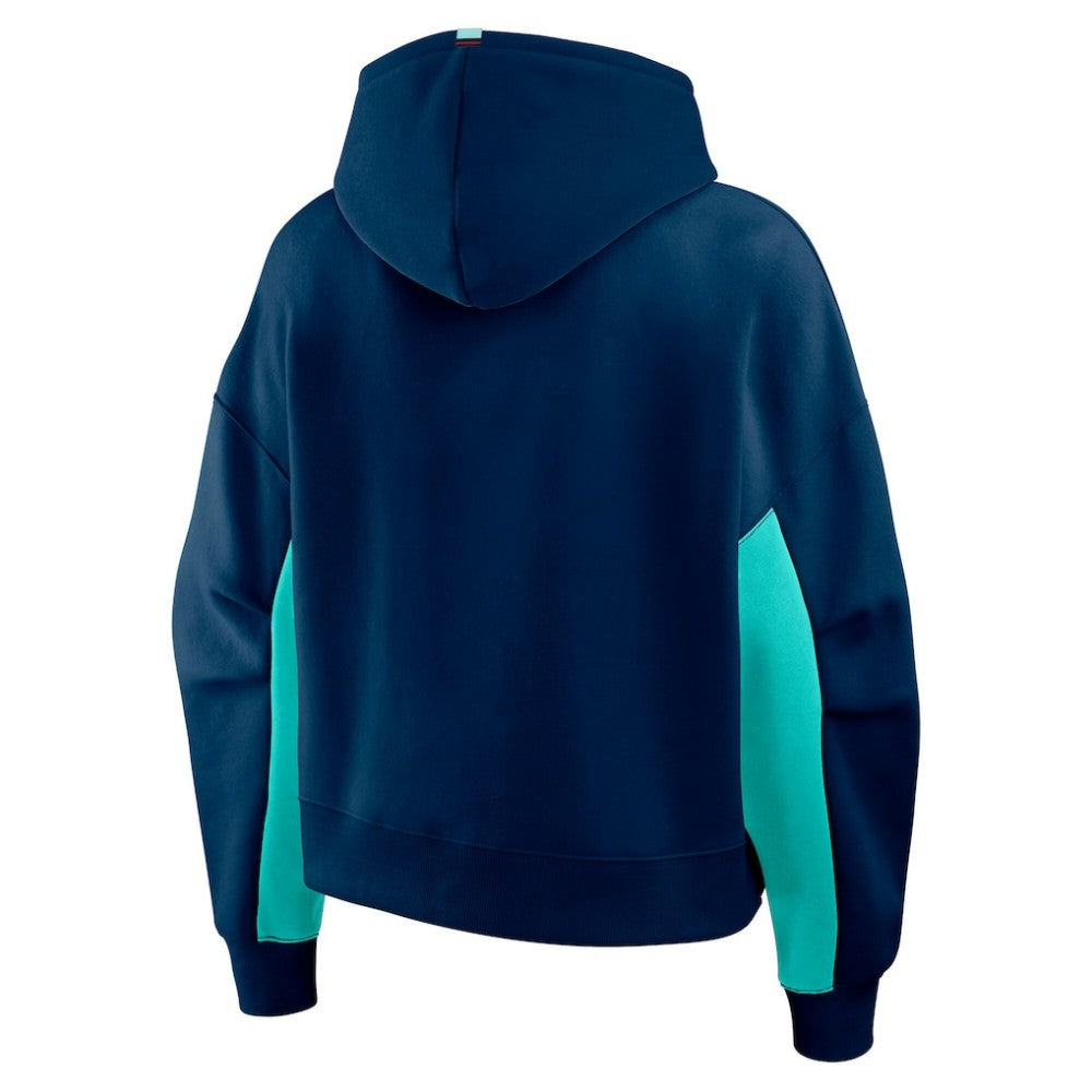 Seattle Kraken Fanatics Women's Back Check Boxy Hoodie - Navy - NHL