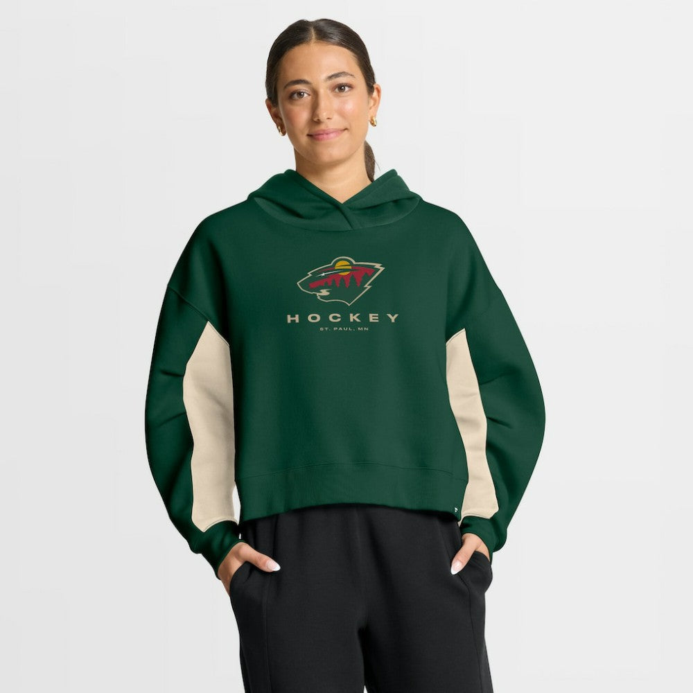 Minnesota Wild Fanatics Women's Back Check Boxy Hoodie - Green - NHL