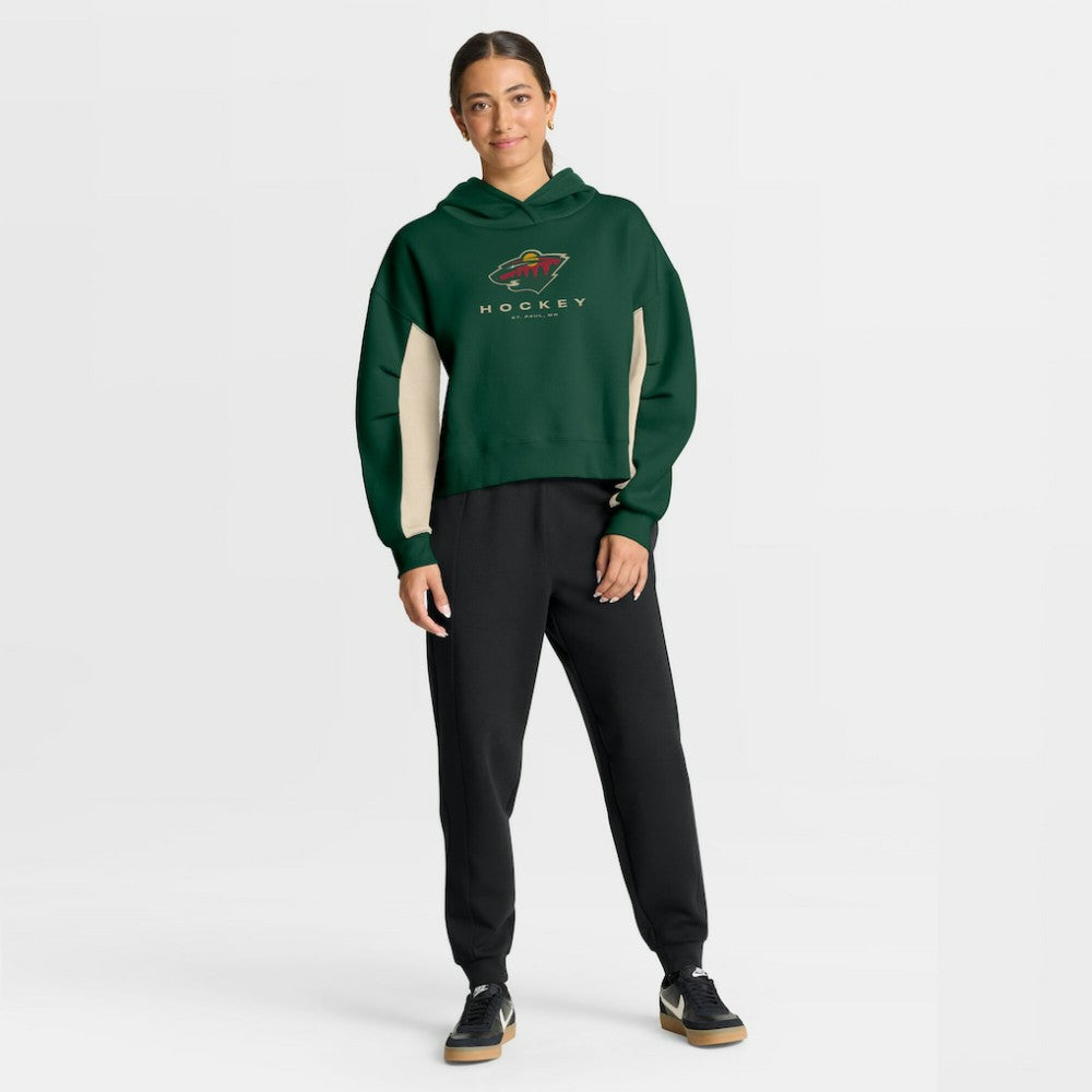 Minnesota Wild Fanatics Women's Back Check Boxy Hoodie - Green - NHL