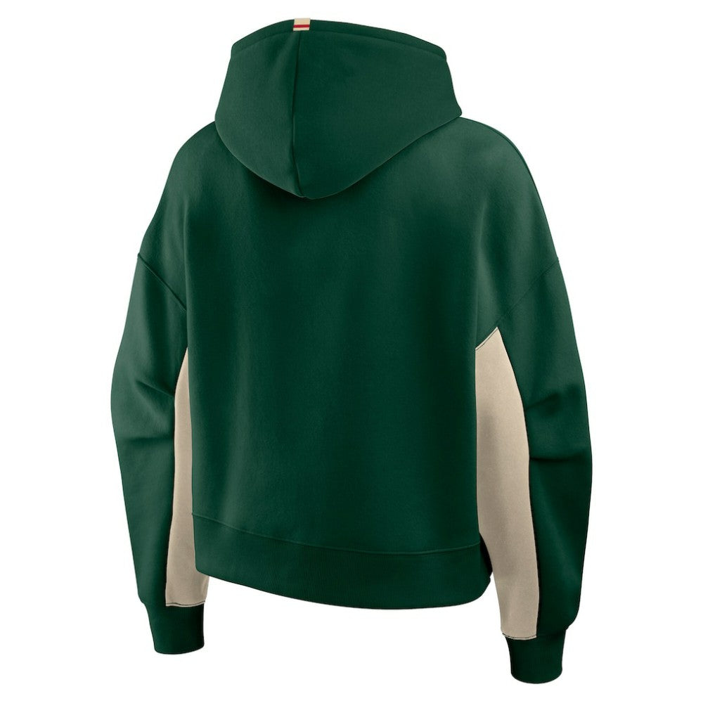 Minnesota Wild Fanatics Women's Back Check Boxy Hoodie - Green - NHL