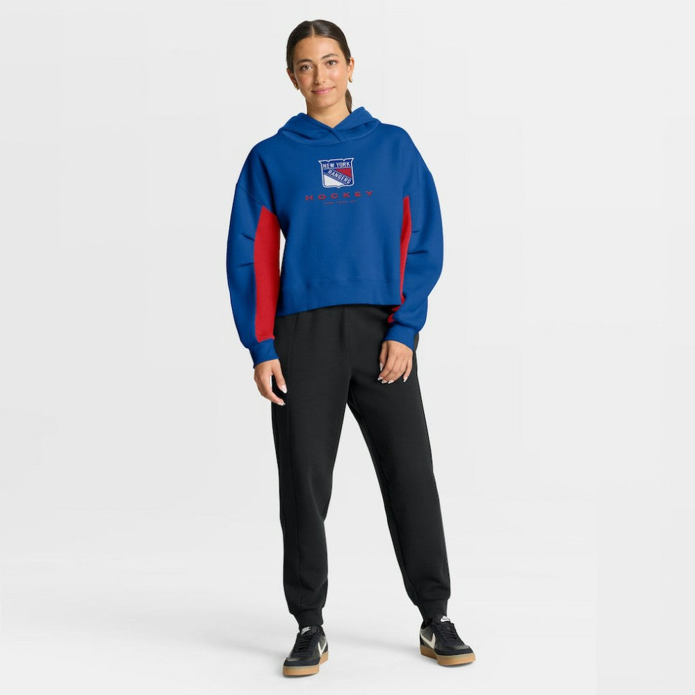 New York Rangers Fanatics Women's Back Check Boxy Hoodie - Blue - NHL