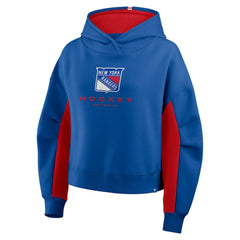 New York Rangers Fanatics Women's Back Check Boxy Hoodie - Blue - NHL