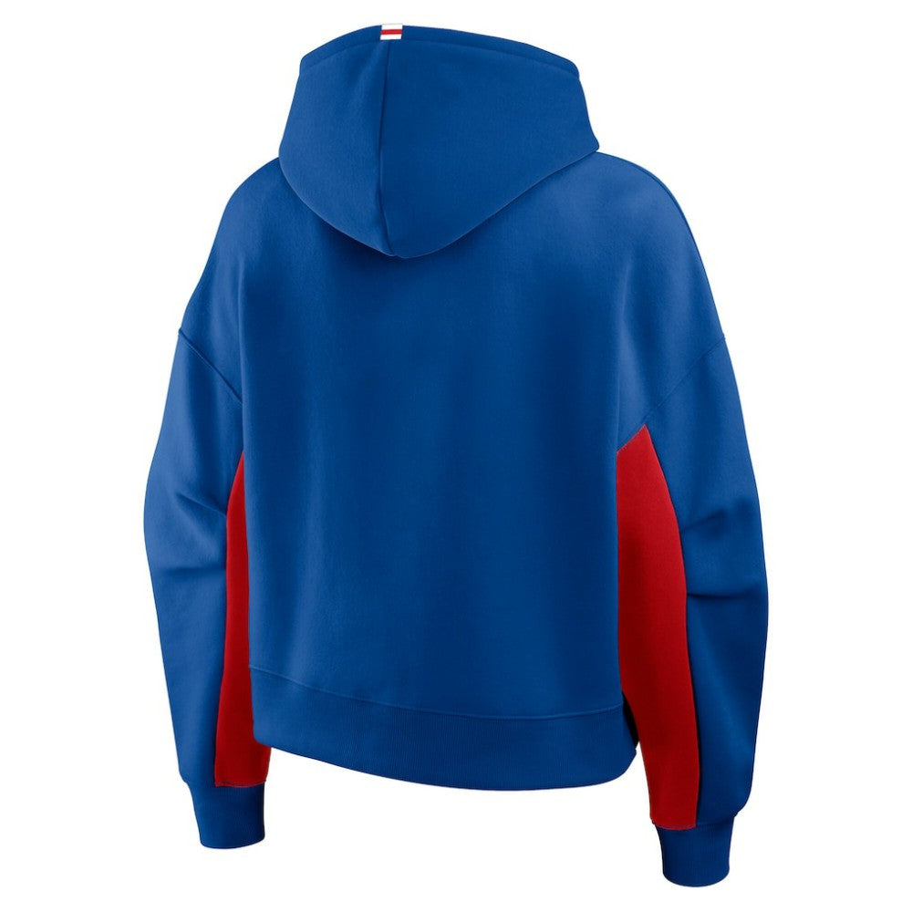 New York Rangers Fanatics Women's Back Check Boxy Hoodie - Blue - NHL