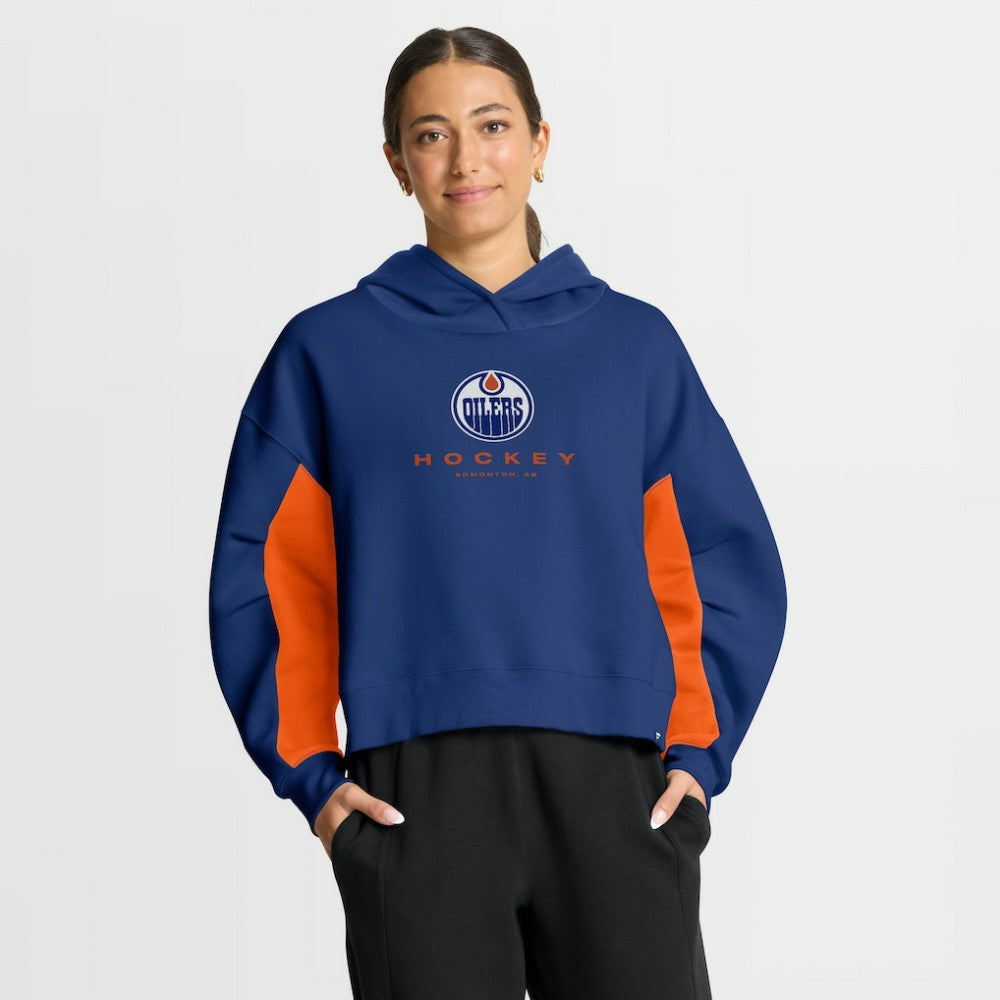 Edmonton Oilers Fanatics Women's Back Check Boxy Hoodie - Royal - NHL