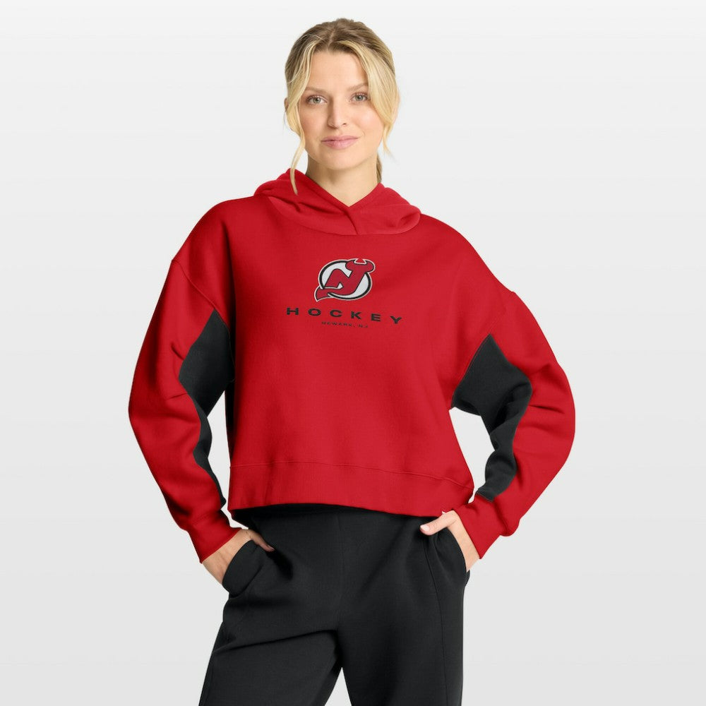 New Jersey Devils Fanatics Women's Back Check Boxy Hoodie - Red - NHL