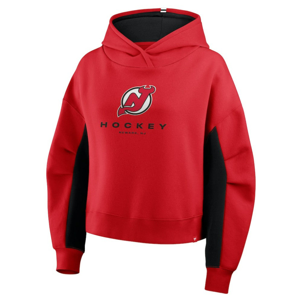 New Jersey Devils Fanatics Women's Back Check Boxy Hoodie - Red - NHL