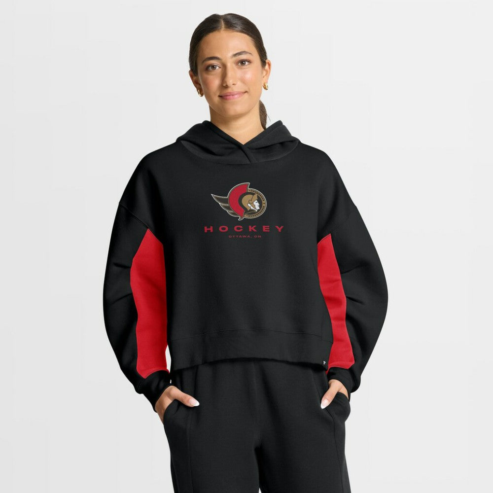 Ottawa Senators Fanatics Women's Back Check Boxy Hoodie - Black - NHL