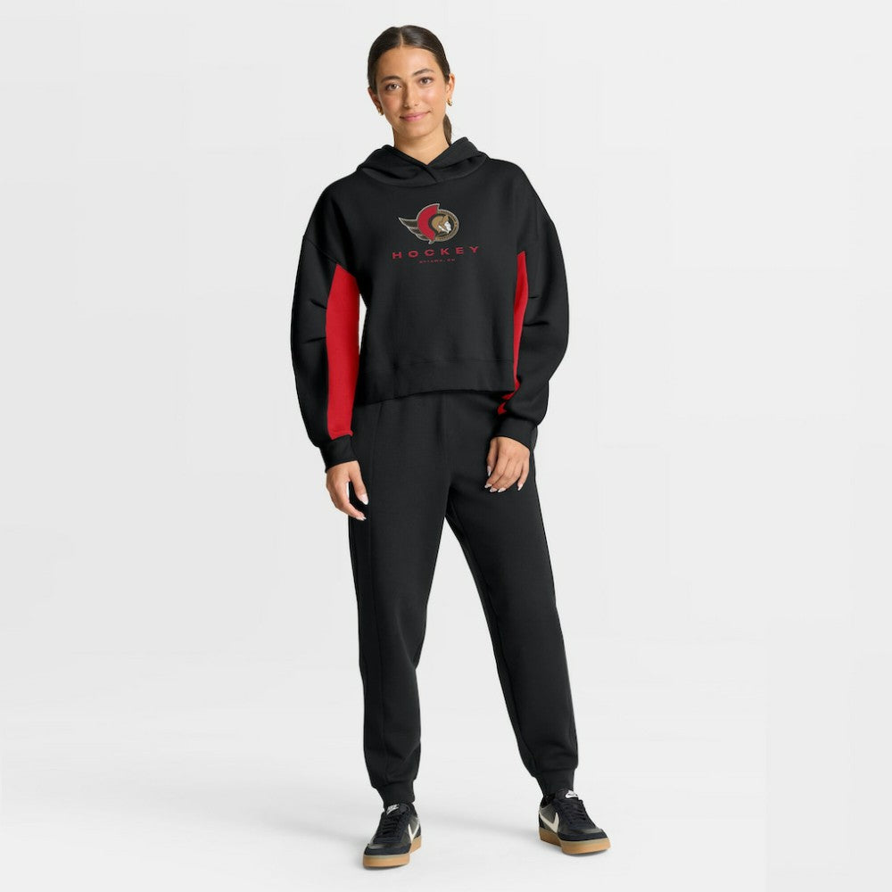Ottawa Senators Fanatics Women's Back Check Boxy Hoodie - Black - NHL