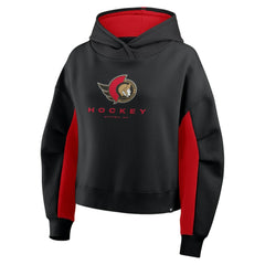 Ottawa Senators Fanatics Women's Back Check Boxy Hoodie - Black - NHL