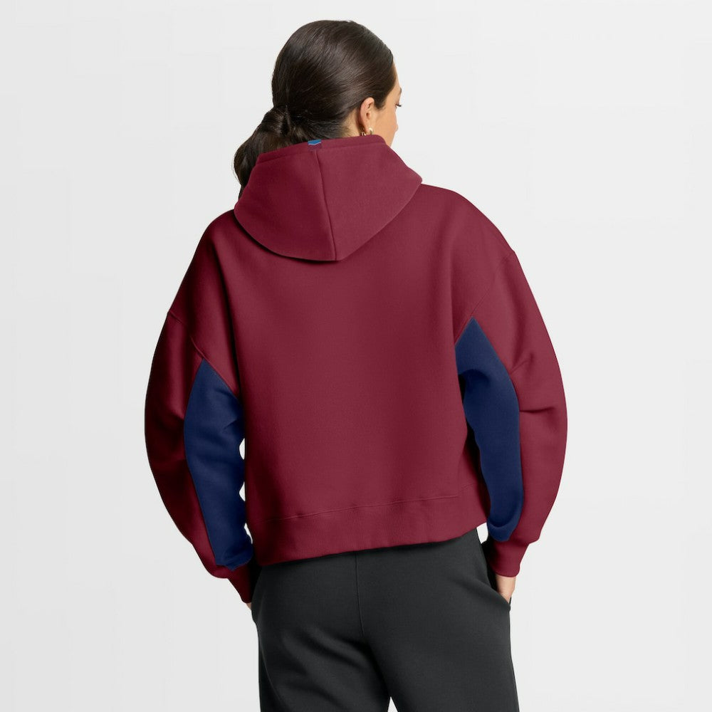 Colorado Avalanche Fanatics Women's Back Check Boxy Hoodie - Burgundy - NHL