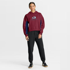 Colorado Avalanche Fanatics Women's Back Check Boxy Hoodie - Burgundy - NHL