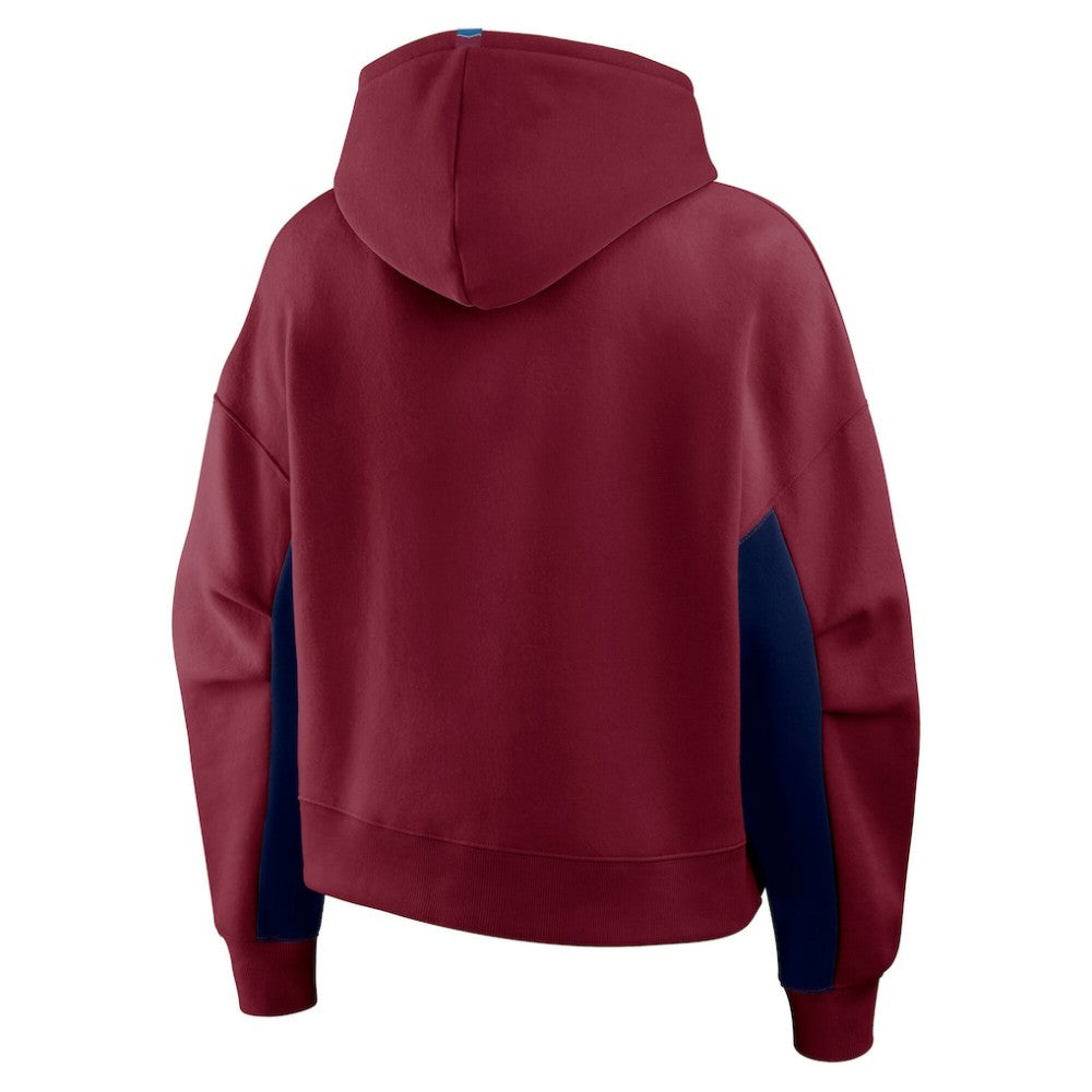 Colorado Avalanche Fanatics Women's Back Check Boxy Hoodie - Burgundy - NHL