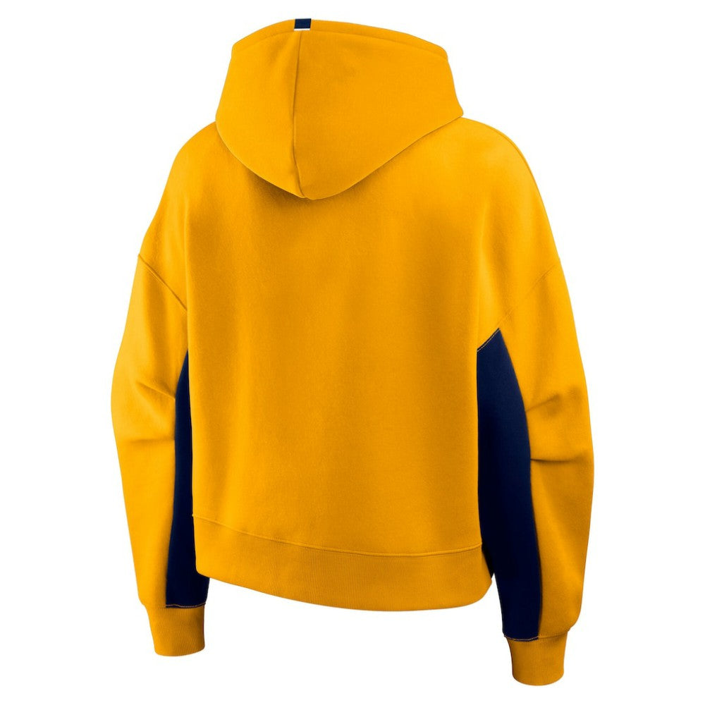 Nashville Predators Fanatics Women's Back Check Boxy Hoodie - Gold - NHL