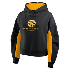 Boston Bruins Fanatics Women's Back Check Boxy Hoodie - Black - NHL