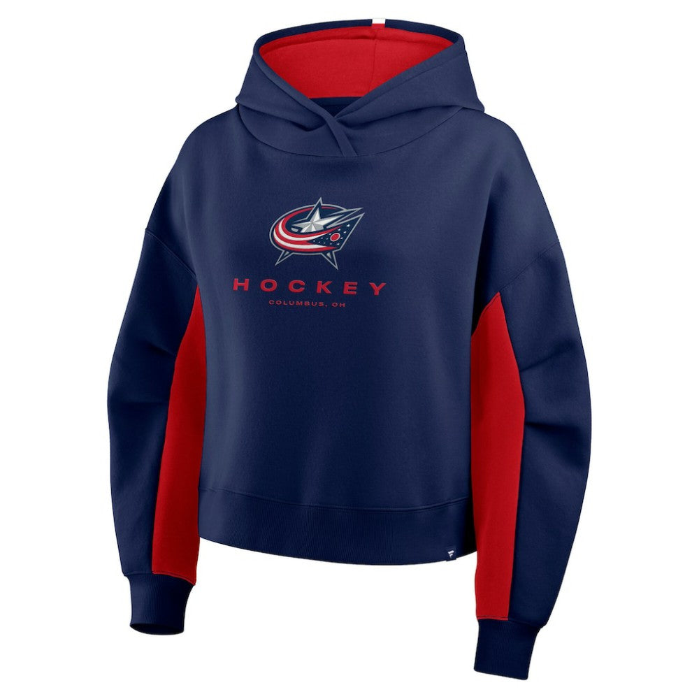 Columbus Blue Jackets Fanatics Women's Back Check Boxy Hoodie - Navy - NHL