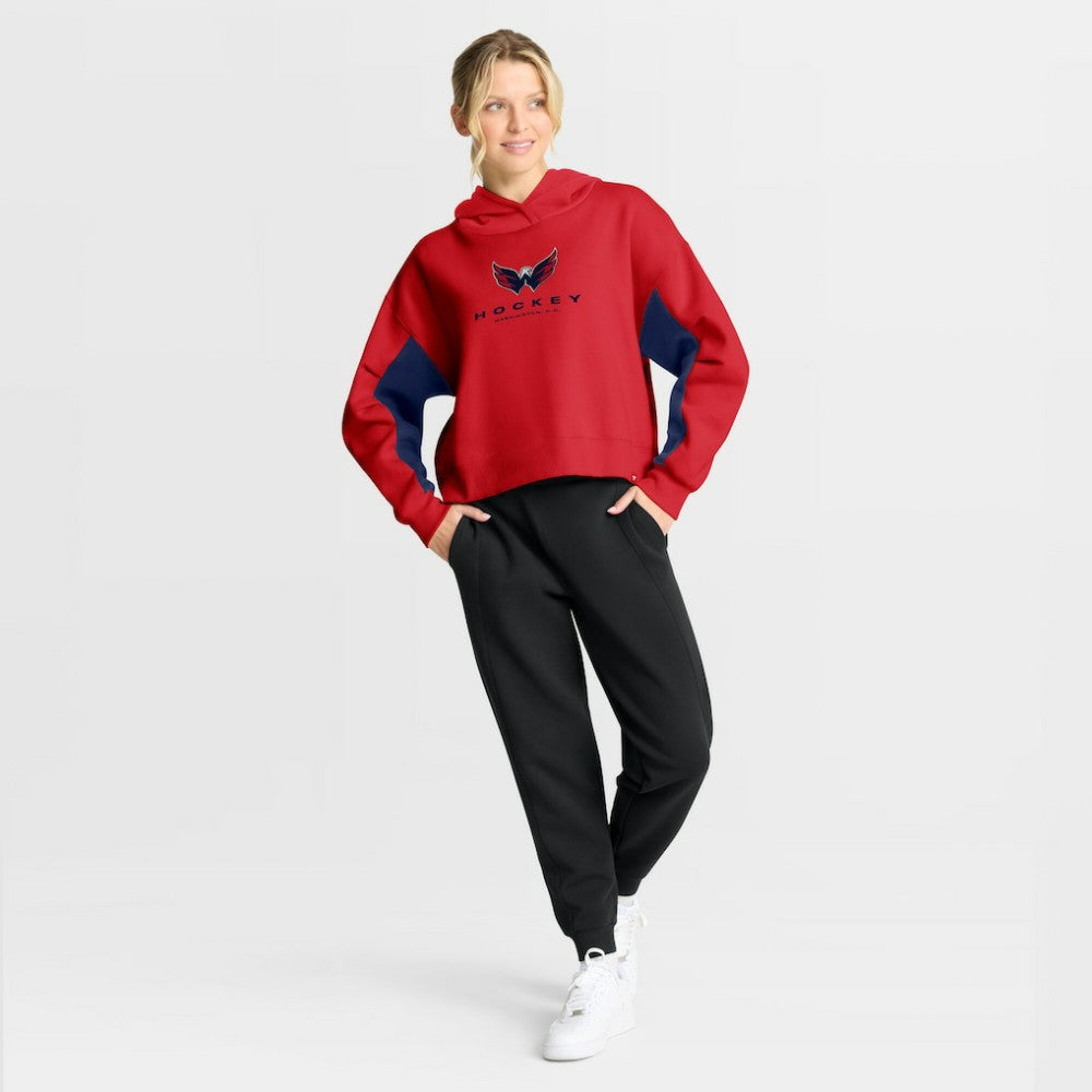 Washington Capitals Fanatics Women's Back Check Boxy Hoodie - Red - NHL