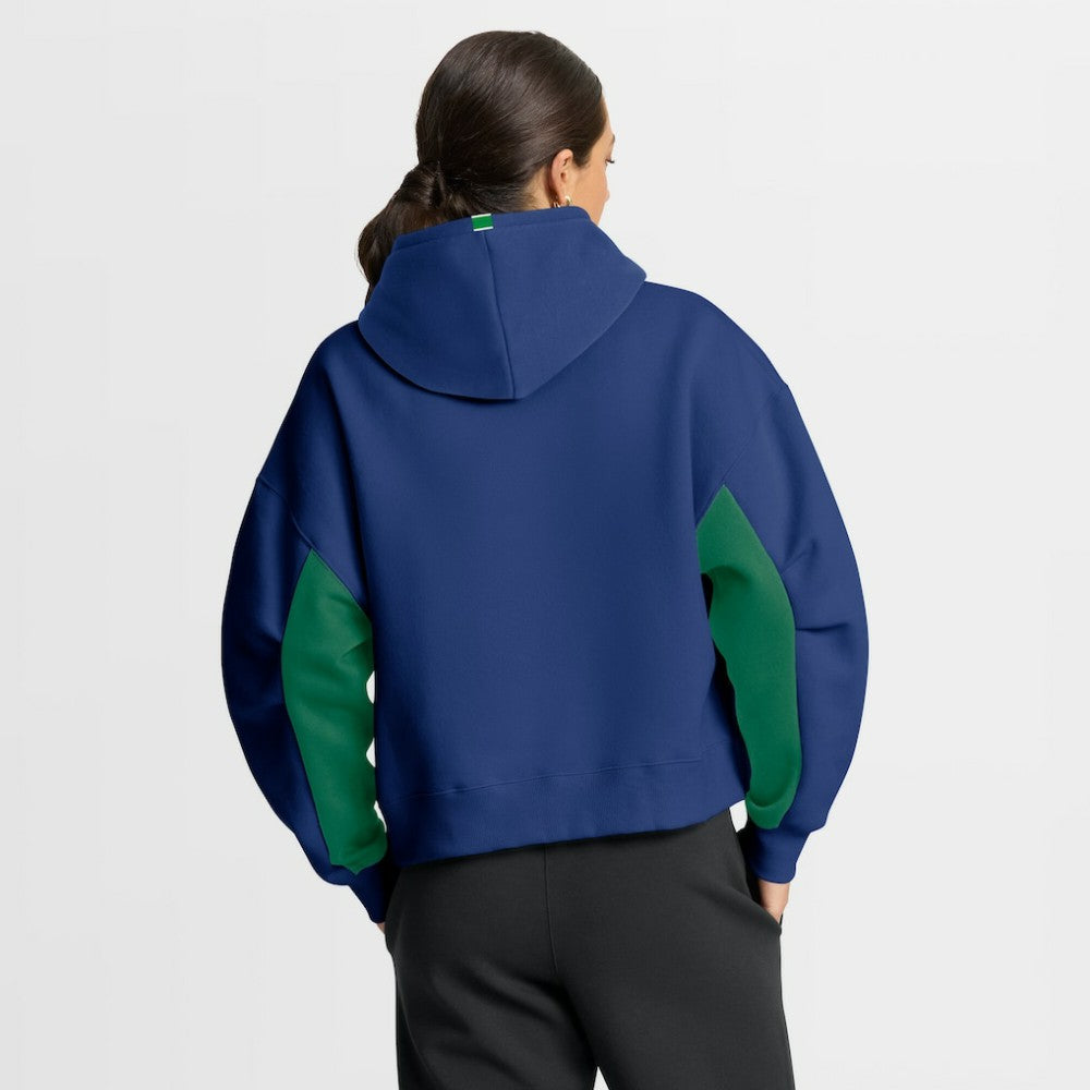 Vancouver Canucks Fanatics Women's Back Check Boxy Hoodie - Blue - NHL