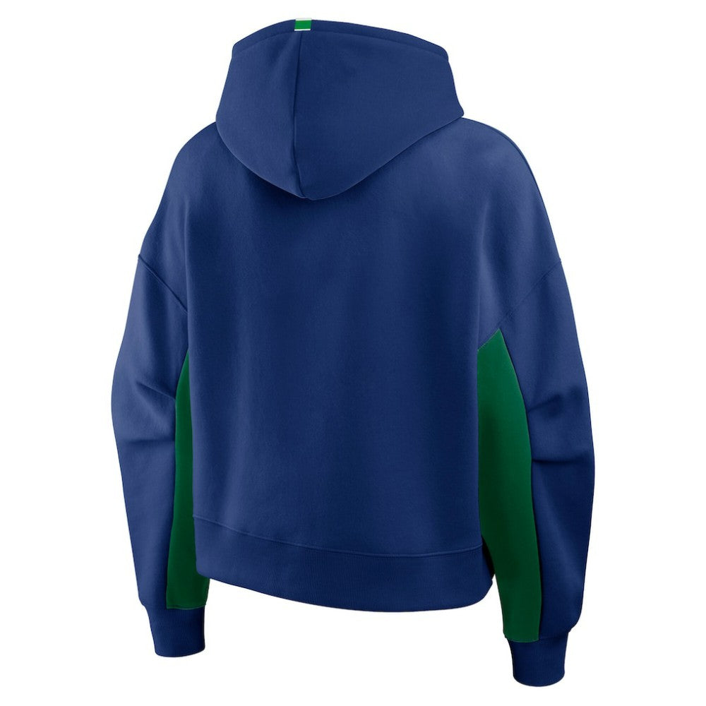 Vancouver Canucks Fanatics Women's Back Check Boxy Hoodie - Blue - NHL