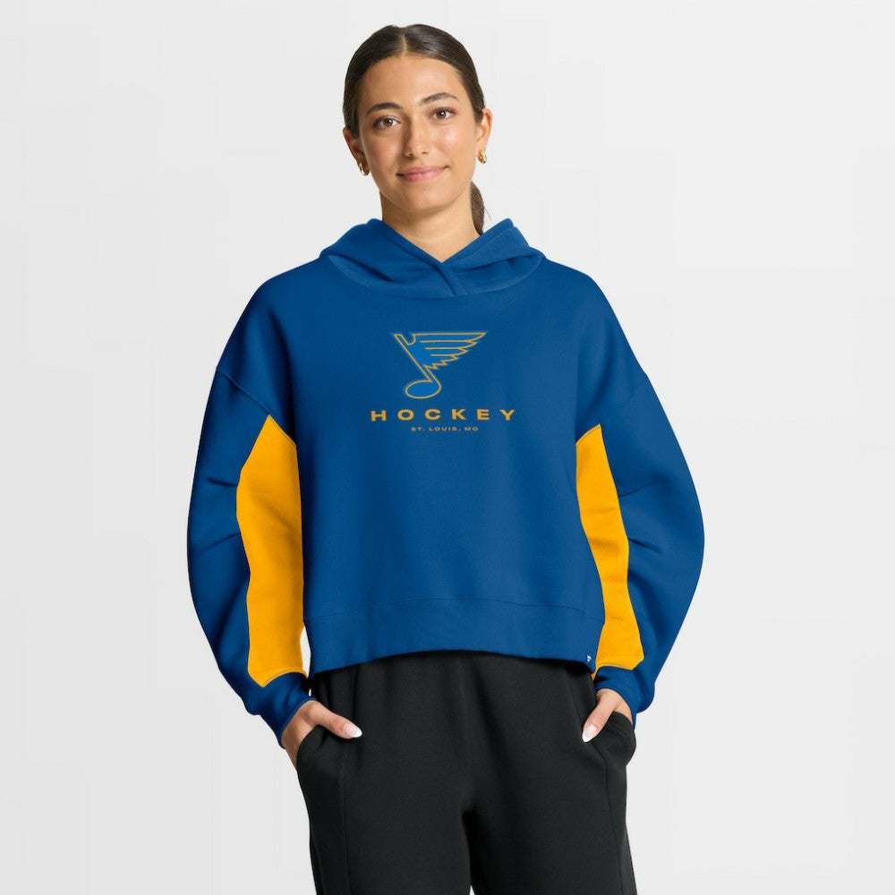 St. Louis Blues Fanatics Women's Back Check Boxy Hoodie - Blue - NHL