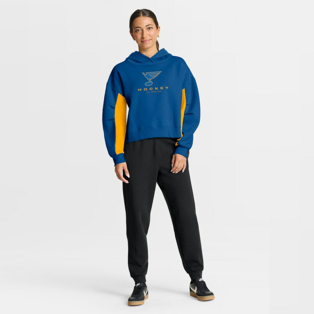 St. Louis Blues Fanatics Women's Back Check Boxy Hoodie - Blue - NHL