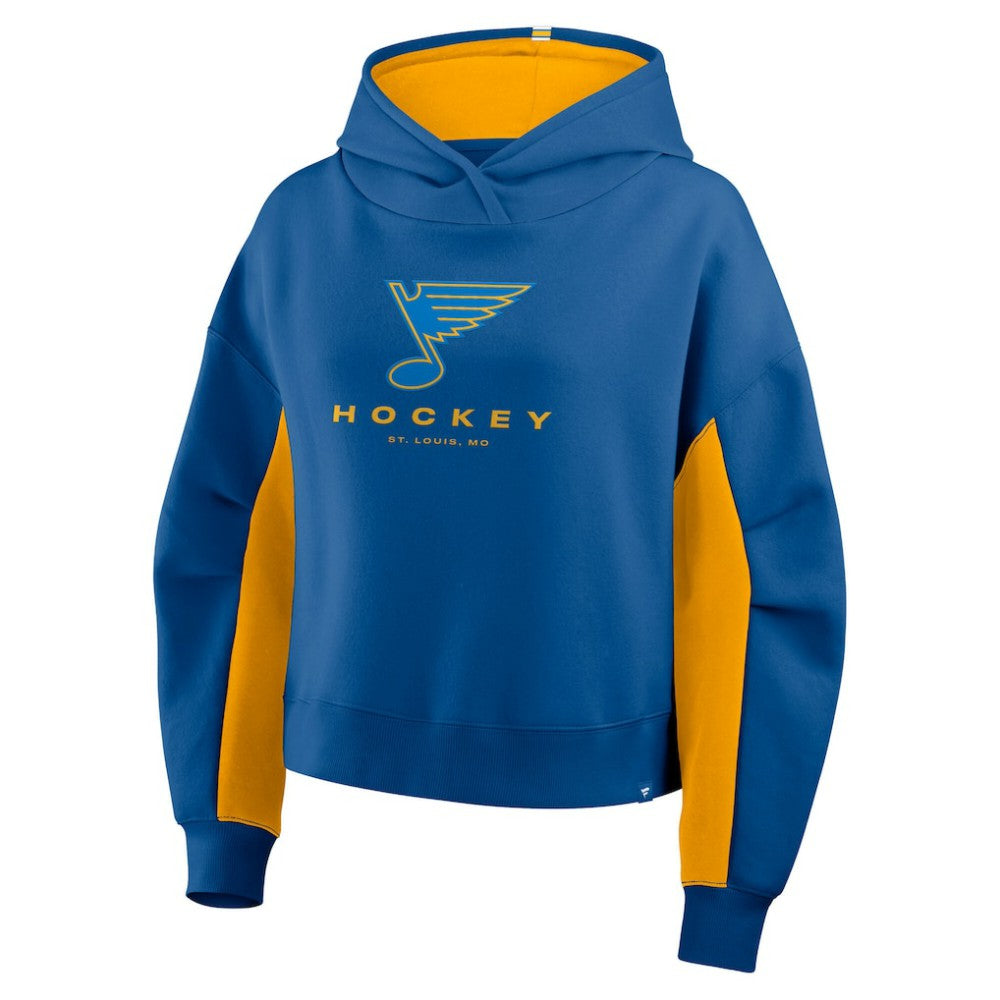 St. Louis Blues Fanatics Women's Back Check Boxy Hoodie - Blue - NHL
