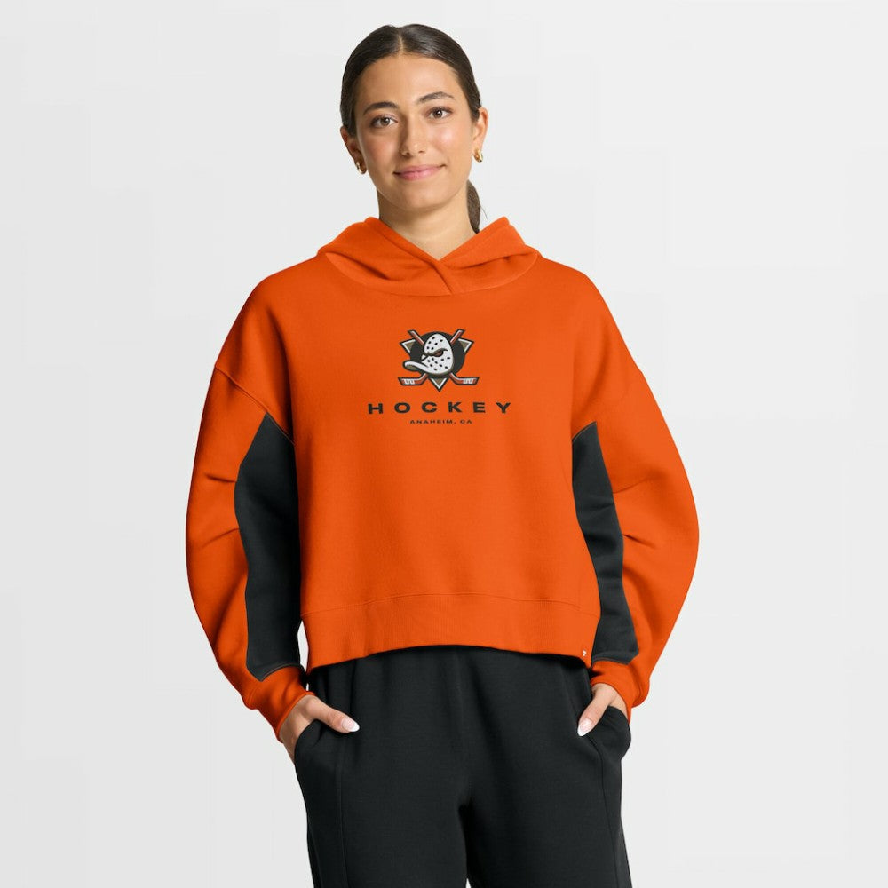 Anaheim Ducks Fanatics Women's Back Check Boxy Hoodie - Orange - NHL