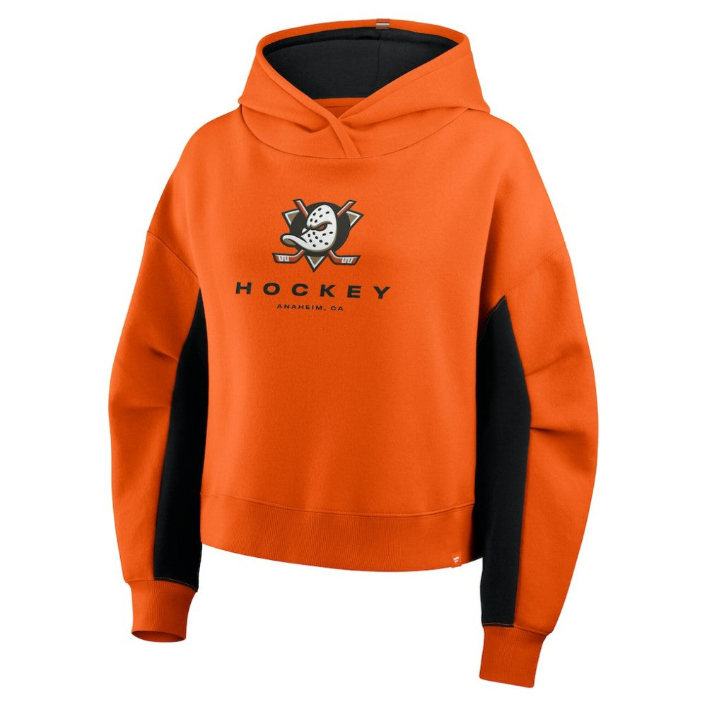 Anaheim Ducks Fanatics Women's Back Check Boxy Hoodie - Orange - NHL