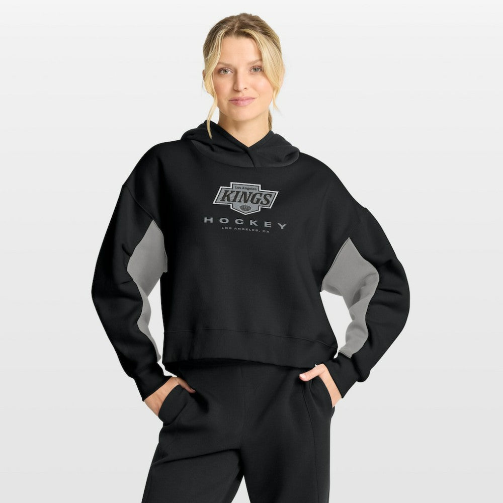 Los Angeles Kings Fanatics Women's Back Check Boxy Hoodie - Black - NHL