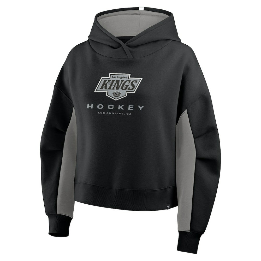 Los Angeles Kings Fanatics Women's Back Check Boxy Hoodie - Black - NHL