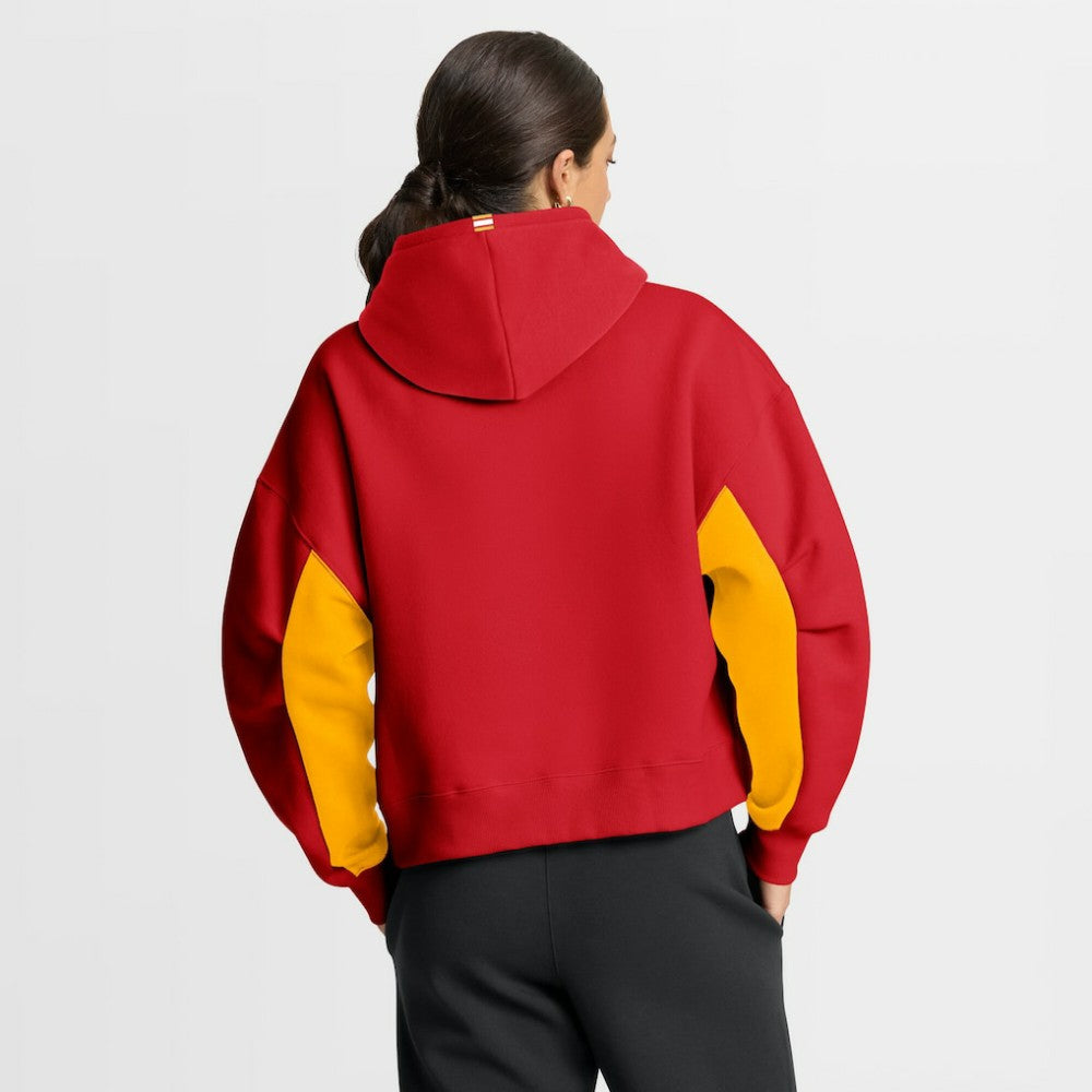 Calgary Flames Fanatics Women's Back Check Boxy Hoodie - Red - NHL