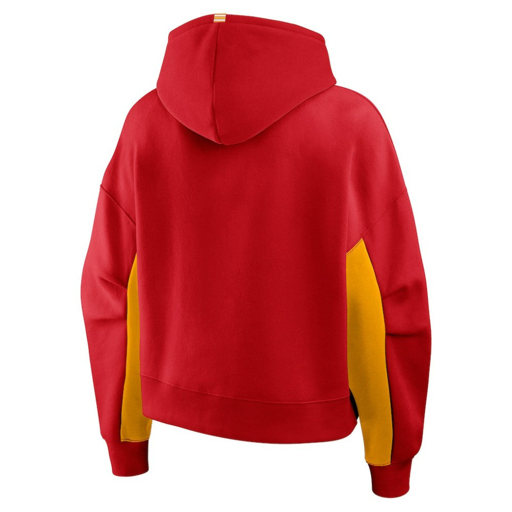 Calgary Flames Fanatics Women's Back Check Boxy Hoodie - Red - NHL