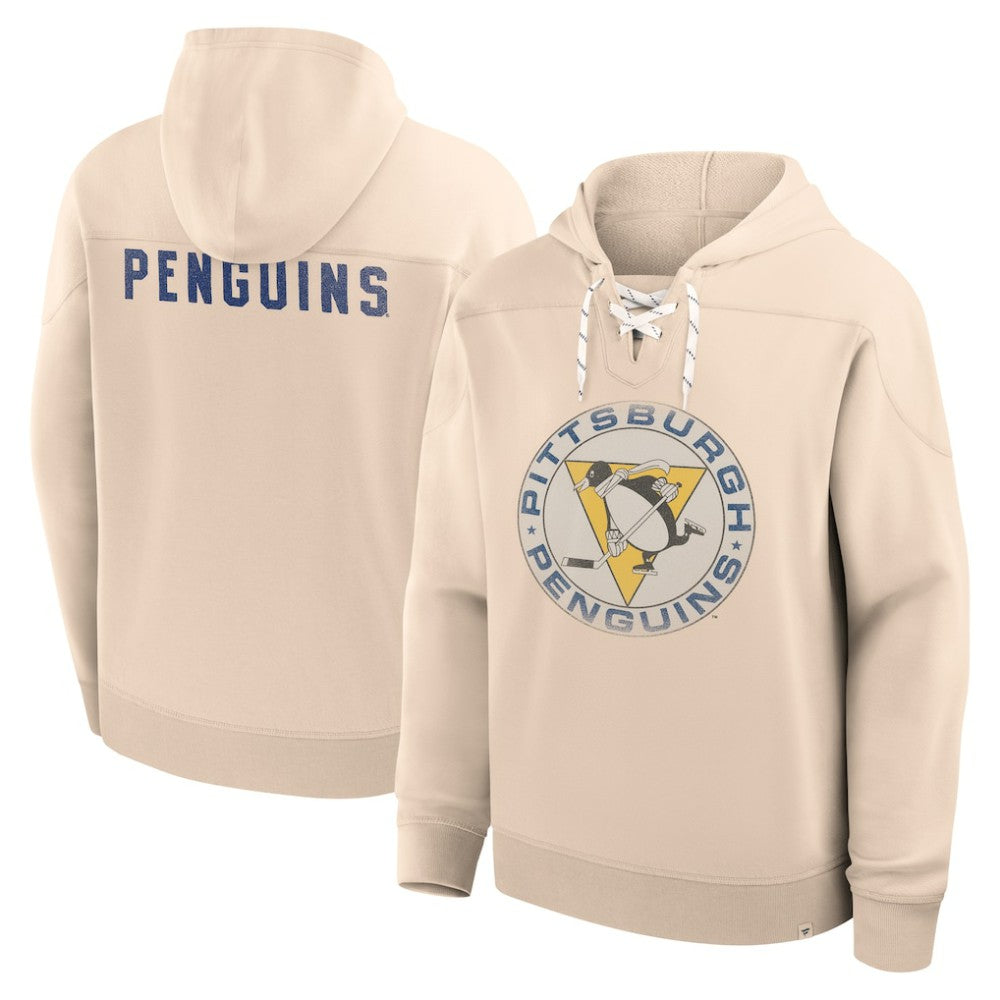 Pittsburgh Penguins Fanatics Vintage Hoodie - Cream - NHL