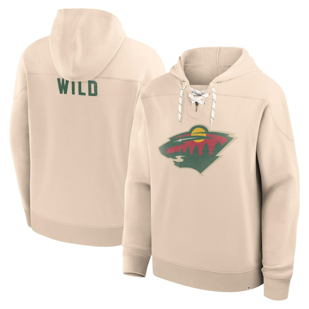 Minnesota Wild Fanatics Vintage Hoodie - Cream - NHL