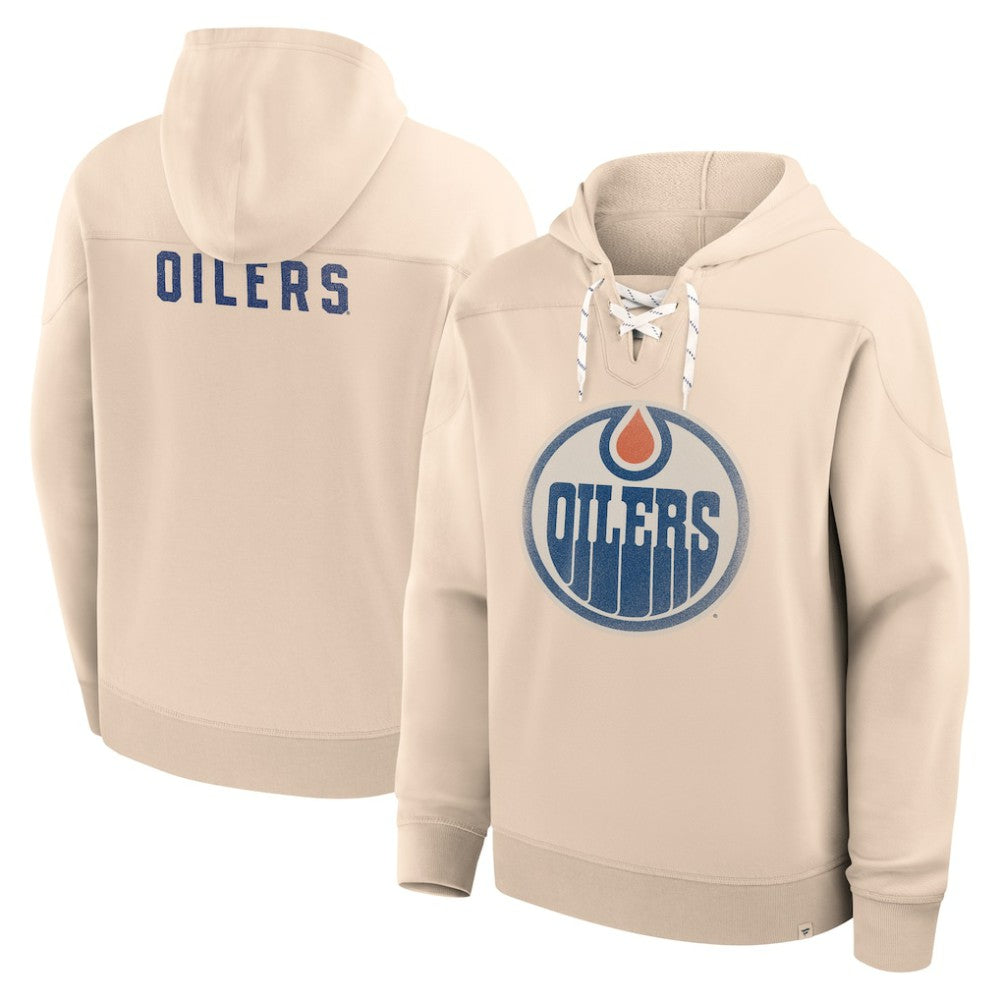 Edmonton Oilers Fanatics Vintage Hoodie - Cream - NHL