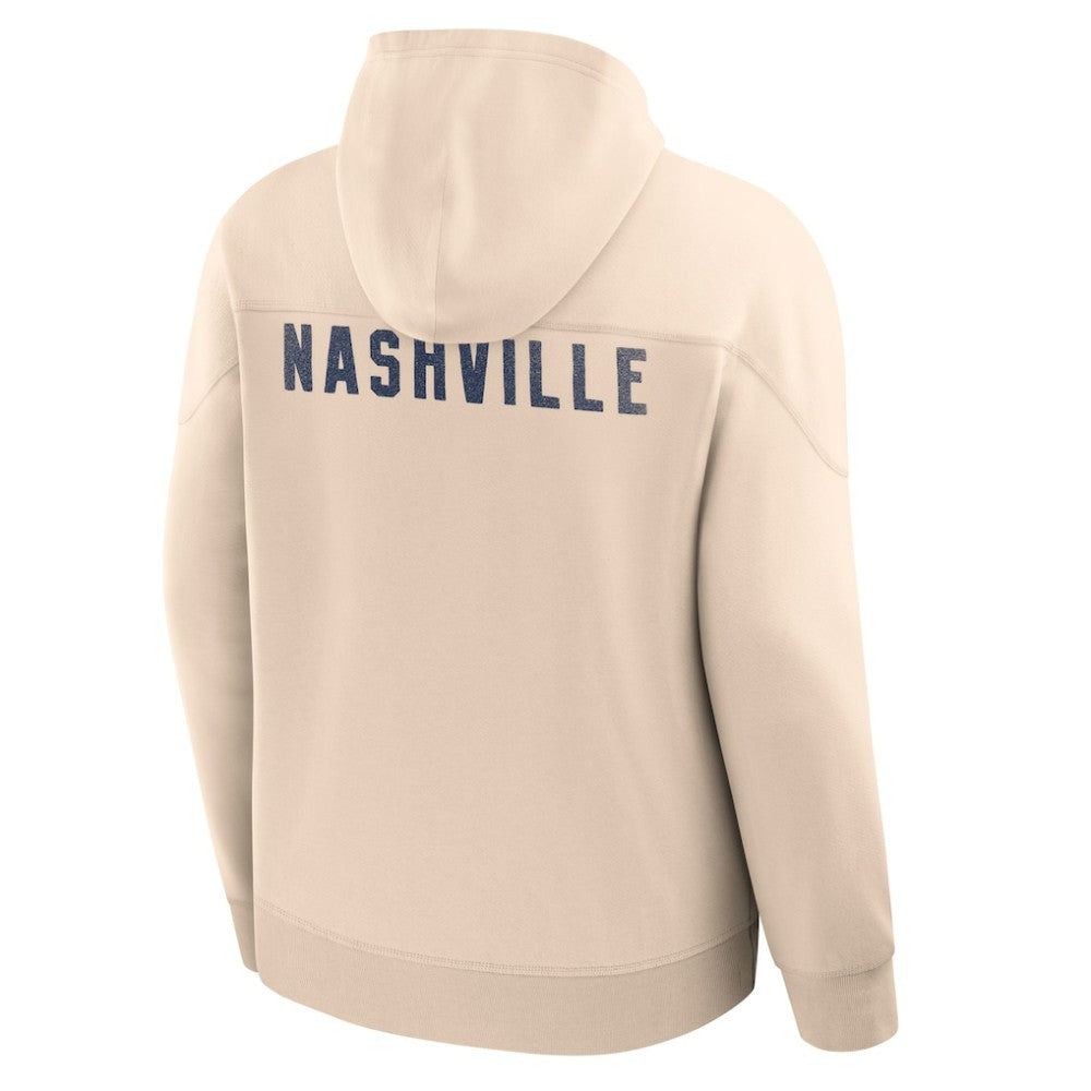 Nashville Predators Fanatics Vintage Hoodie - Cream - NHL