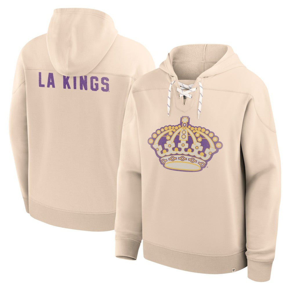 Los Angeles Kings Fanatics Vintage Hoodie - Cream - NHL