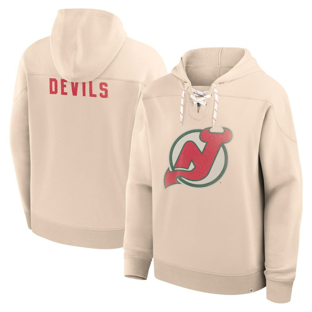 New Jersey Devils Fanatics Vintage Hoodie - Cream - NHL