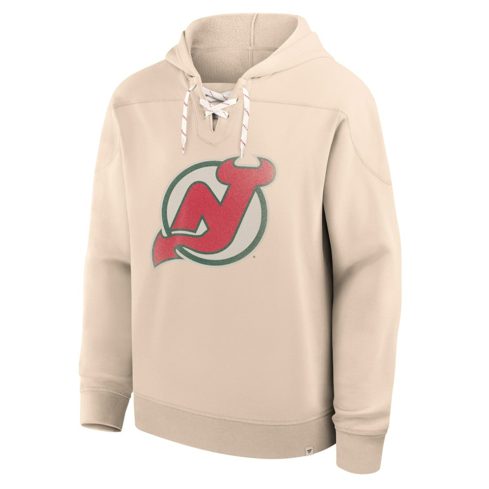 New Jersey Devils Fanatics Vintage Hoodie - Cream - NHL