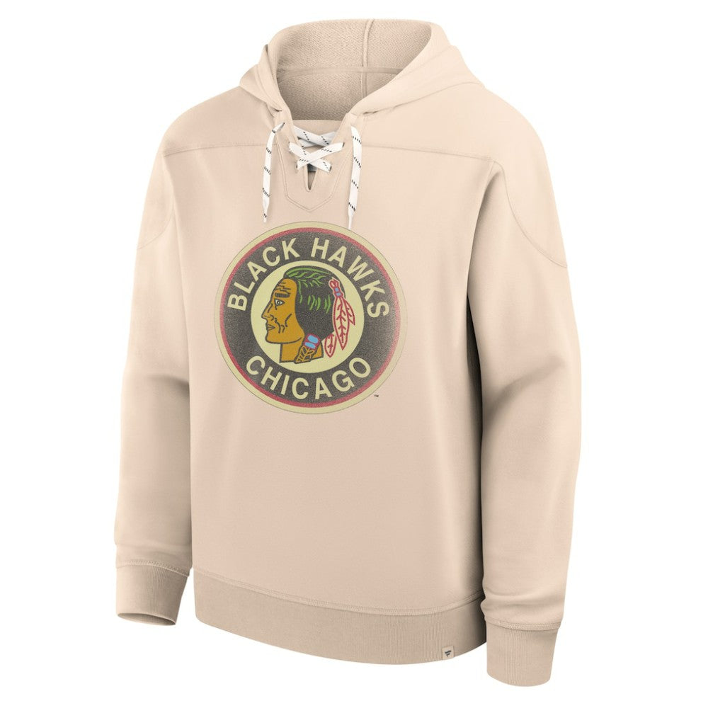 Chicago Blackhawks Fanatics Vintage Hoodie - Cream - NHL