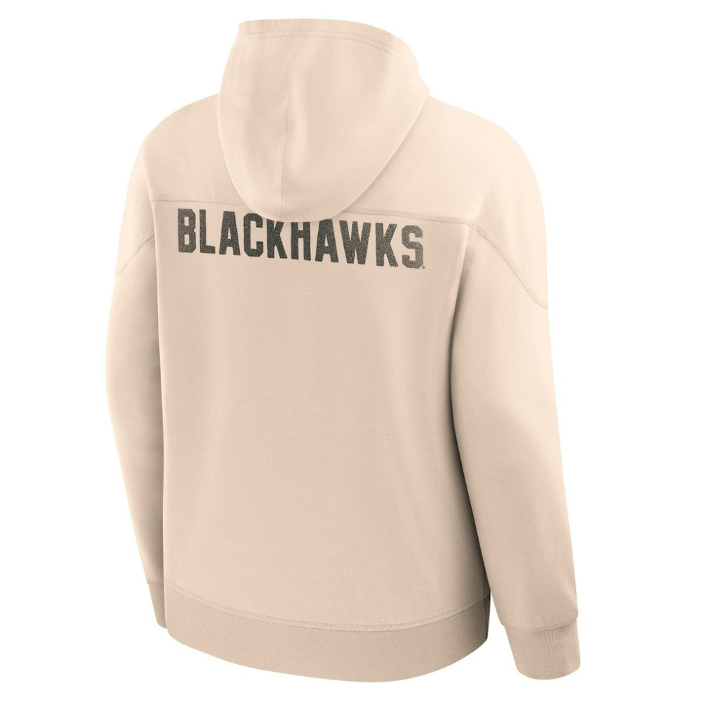 Chicago Blackhawks Fanatics Vintage Hoodie - Cream - NHL
