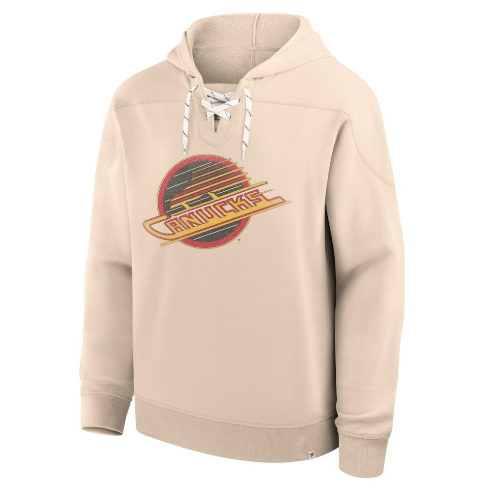 Vancouver Canucks Fanatics Vintage Hoodie - Cream - NHL