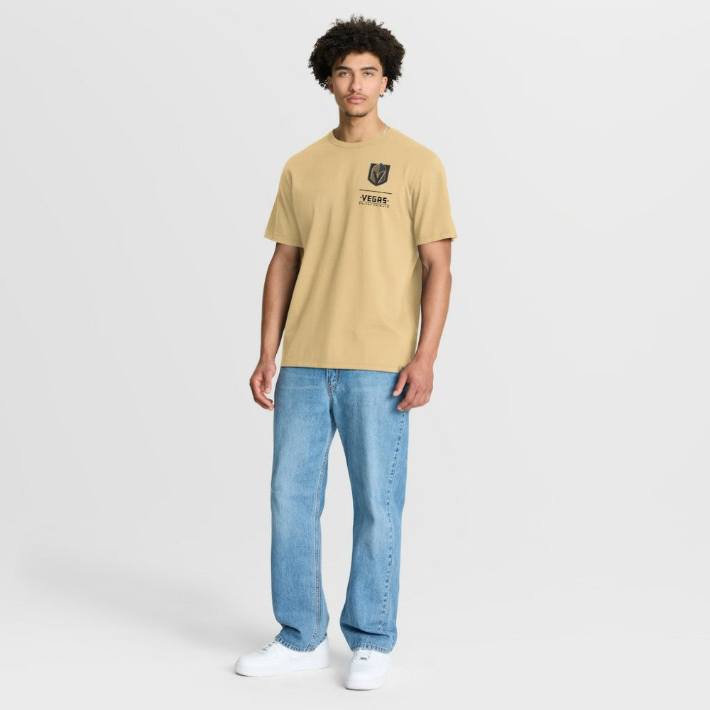 Vegas Golden Knights Fanatics Crash The Net Legacy T-Shirt - Gold - NHL