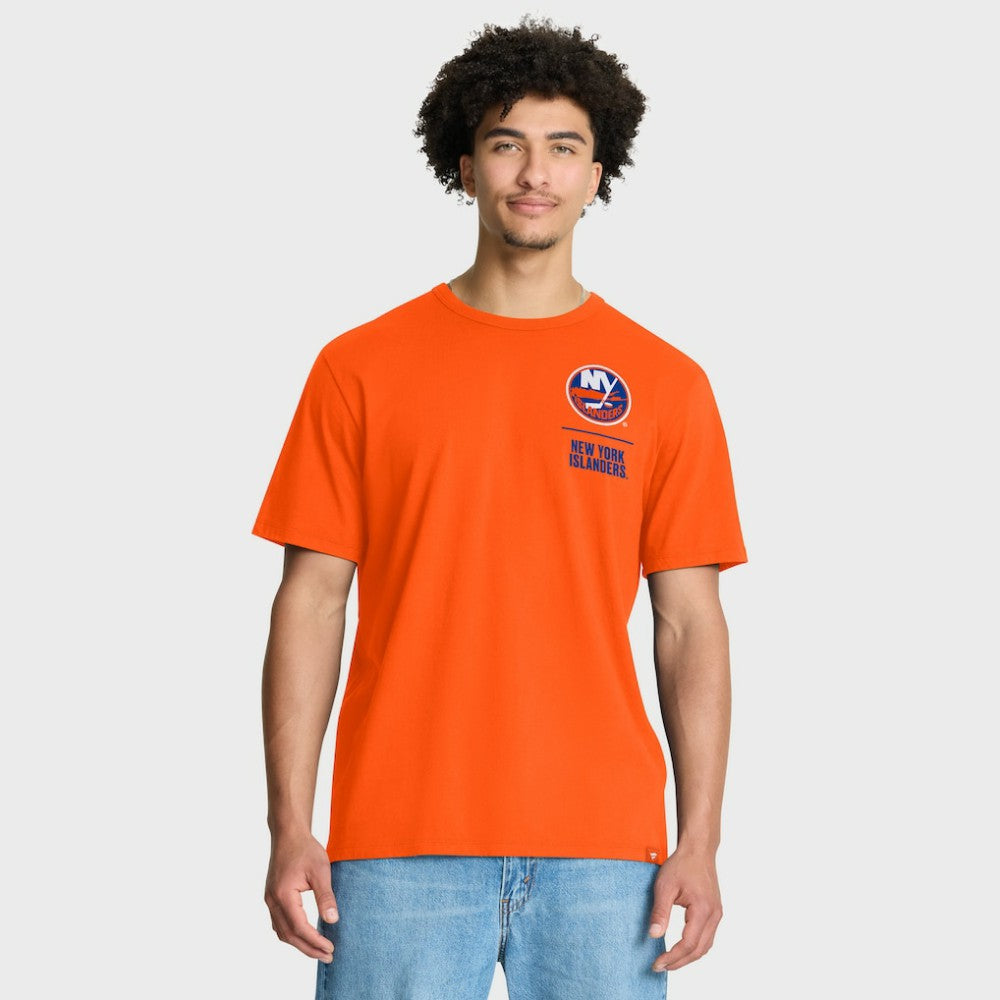 New York Islanders Fanatics Crash The Net Legacy T-Shirt - Orange - NHL