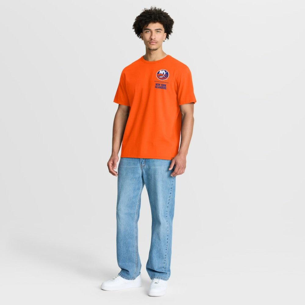 New York Islanders Fanatics Crash The Net Legacy T-Shirt - Orange - NHL